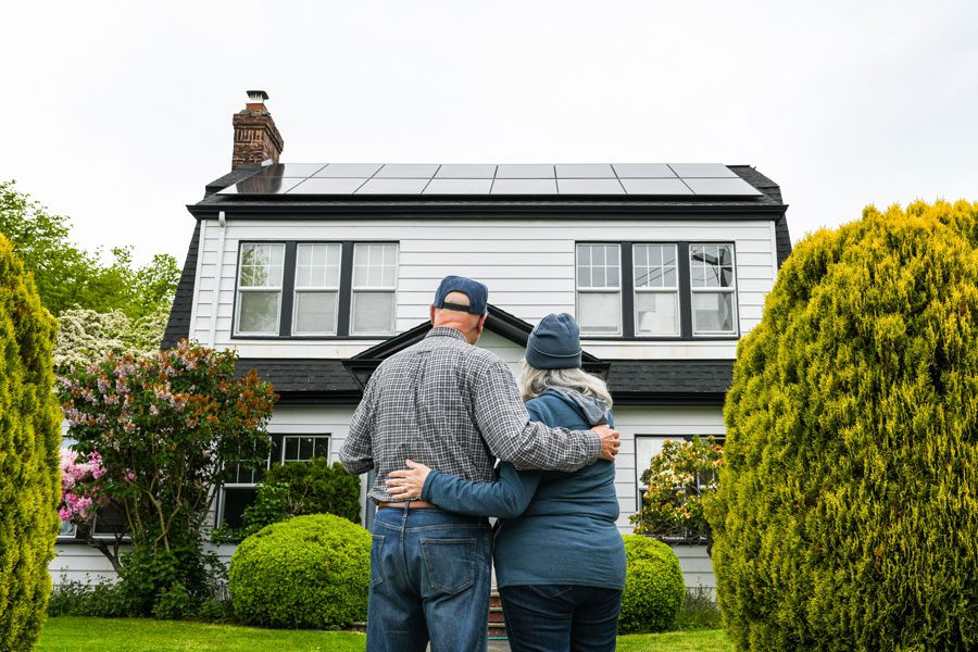 Rooftop solar panels installed by Ecotech Solar on a Western Washington home, locking in electricity costs against rising PSE rates
